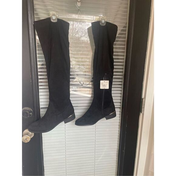 NWT Worthington Women’s Philomena Stacked Heel over the knee Boots Black 10.5 M - Picture 9 of 11